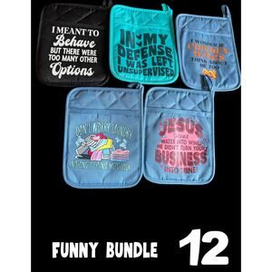 Funny Quotes Pot Holders - Brand New - Great Gift - Vendor Show Filler